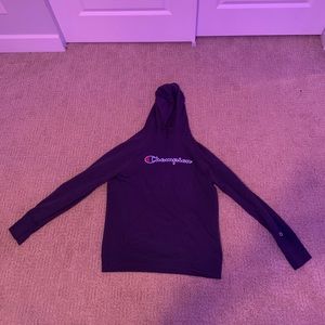 navy blue champion hoodie!